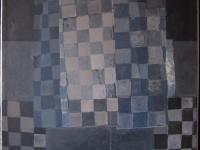 Jo Manders - schilderij compositie met ruiten